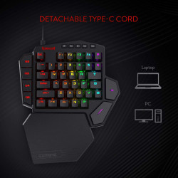 Redragon K585 DITI - Teclado mecánico |42 teclas tipo C teclado profesional para juegos