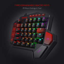 Redragon K585 DITI - Teclado mecánico |42 teclas tipo C teclado profesional para juegos
