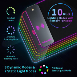 Alfombrilla de mouse RGB con carga inalambrica | Alfombrilla de mouse RGB con carga inalambrica