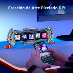 Divoom Times Gate - Reloj despertador digital | Reloj despertador con diseño cyberpunk