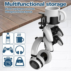 Soporte para tazas de escritorio | Soporte con capacidad de tazas y controles de consola