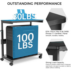 EUREKA ERGONOMIC Carrito de computadora | Carrito para torres de compuadora