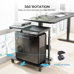 EUREKA ERGONOMIC Carrito de computadora | Carrito para torres de compuadora