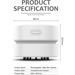 ODISTAR Aspiradora de escritorio | Aspiradora de escritorio con aspirado 360