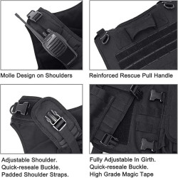 MGFLASHFORCE Chaleco táctico Airsoft | Chaleco ajustable modular de paintball