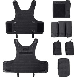 MGFLASHFORCE Chaleco táctico Airsoft | Chaleco ajustable modular de paintball