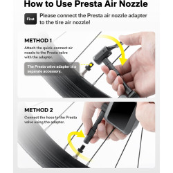 HOTO Mini bomba de neumáticos | Inflador de neumaticos electrico para bicicletas