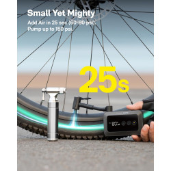 HOTO Mini bomba de neumáticos | Inflador de neumaticos electrico para bicicletas