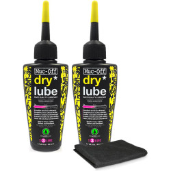 Muc-Off Lubricante para cadena de bicicleta Paquete de 2 | 2 envases de lubricante para cadenas de bicicletas
