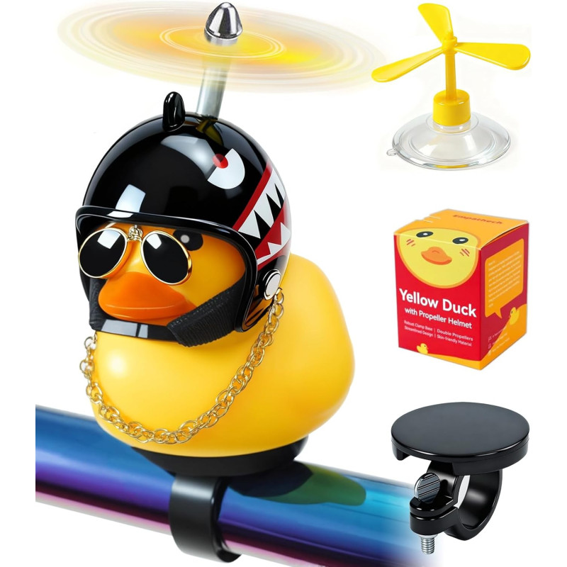 Decoraciones de bicicleta de pato de goma | Decoracion de pato para manubrio de bicicletas