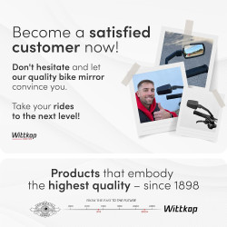 WITTKOP Espejo de bicicleta | Espejo retrovisor para bicicletas