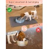 Tapete absorbente para alimentación de mascotas, tapete de secado rápido para alimentos y agua, tapete dispensador de agua