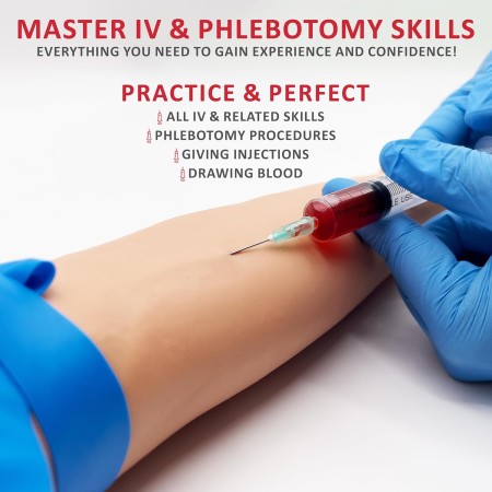 Kit de práctica de flebotomía y IV para capacitar a enfermeras y flebotomistas para realizar técnicas y procedimientos de