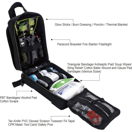 EVERLIT Kit de supervivencia de primeros auxilios IFAK EMT Molle Pouch Kit de supervivencia para equipo al aire libre, kits de