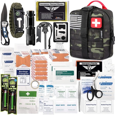 EVERLIT Kit de supervivencia de primeros auxilios IFAK EMT Molle Pouch Kit de supervivencia para equipo al aire libre, kits de