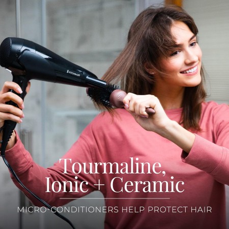 Remington D3190 Secador de pelo con control del daño, secador iónico, secador de cabello, color morado