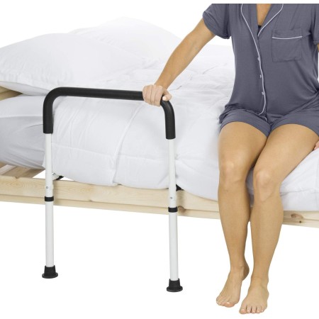 Vive Riel de asistencia de cama – Barra de pie para adultos mayores, ancianos, discapacitados, niños – Ajuste King, Queen,