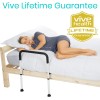 Vive Riel de asistencia de cama – Barra de pie para adultos mayores, ancianos, discapacitados, niños – Ajuste King, Queen,