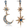 Pendientes colgantes de luna celestial y estrella