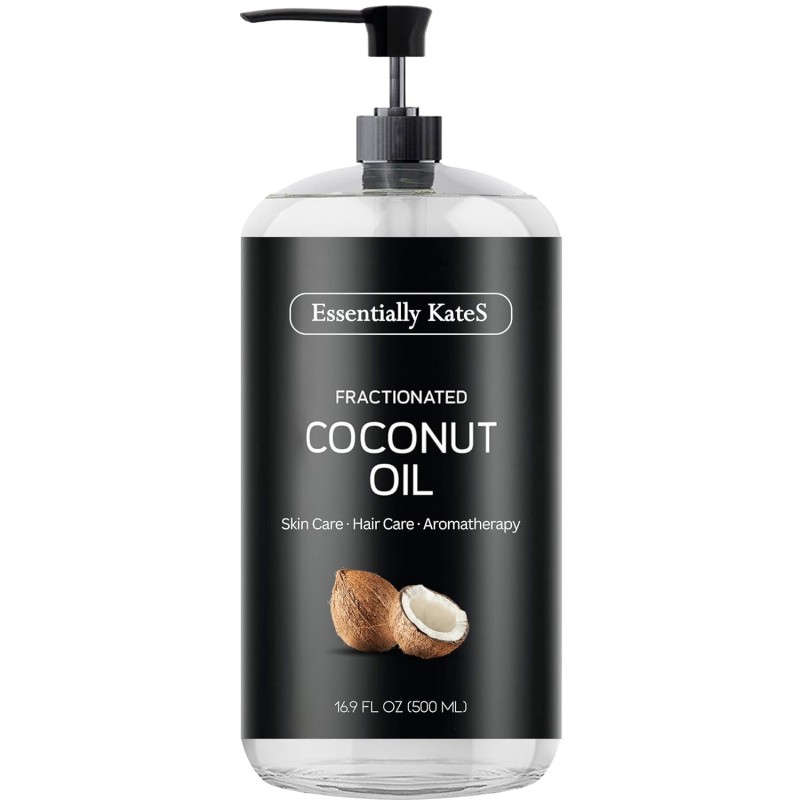 Essentially KateS Aceite de coco fraccionado 16.9 fl oz (16.9 fl oz) - Cuidado de la piel, cuidado del cabello, aceite de masaje