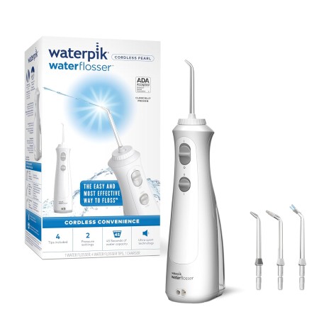 Waterpik - Irrigador de perlas inalámbrico, irrigador portátil recargable para los dientes, las encías, el cuidado de los