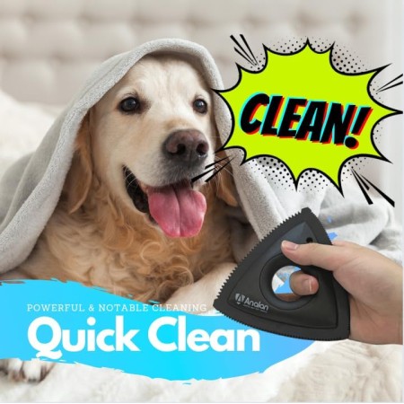 Analan - Removedor miniatura de pelo de mascotas, de gato o de perro. Cepillo para limpiar las telas del auto, el sofá, el hogar