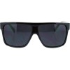 JuicyOrange KUSH - Gafas de sol para hombre, montura cuadrada plana, lente negra oscura, 5 5/8 pulgadas (5.630 in) de ancho x 2