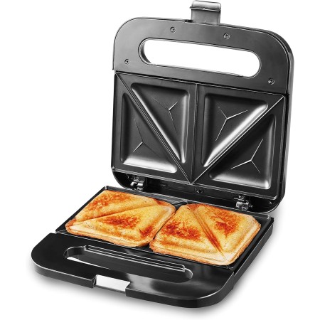 Elite Gourmet ESM2207SS Máquina de sándwich de acero inoxidable para hacer panini, máquina de queso a la parrilla, tortillas