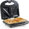 Elite Gourmet ESM2207SS Máquina de sándwich de acero inoxidable para hacer panini, máquina de queso a la parrilla, tortillas