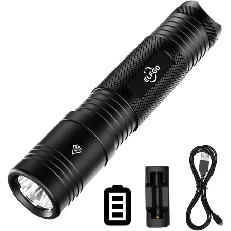 ELFGO 270 lúmenes de luz LED para bolígrafo, linterna de pluma con zoom, linterna de clip de tamaño de bolsillo, pequeña mini