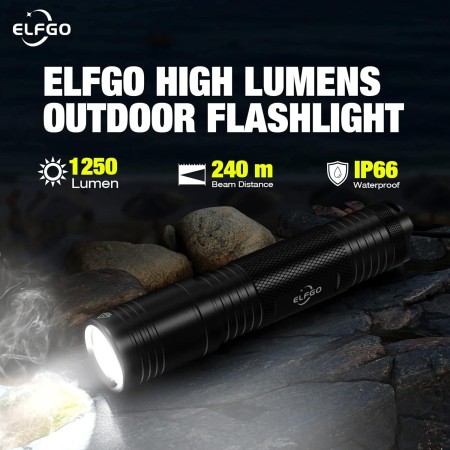 ELFGO 270 lúmenes de luz LED para bolígrafo, linterna de pluma con zoom, linterna de clip de tamaño de bolsillo, pequeña mini