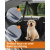 PETICON Funda de asiento de coche para perro con ventana de malla, 100% impermeable, funda de asiento trasero para asiento