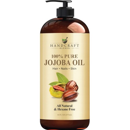 Handcraft Aceite de jojoba 16 onzas líquidas – Aceite de jojoba 100% puro y natural para piel, cara y cabello – Aceite de jojoba