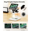 Microscopio digital LCD de 4.3 pulgadas para adultos, microscopio de monedas SKYEAR 50X - 1000X de aumento con 8 luces de