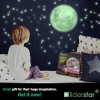 Brillan en la oscuridad estrellas y luna para techo, calcomanías luminosas de estrellas y luna, decoración de pared, estrellas