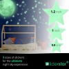 Brillan en la oscuridad estrellas y luna para techo, calcomanías luminosas de estrellas y luna, decoración de pared, estrellas