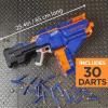 Infinus Nerf N-Strike - Bláster motorizado de élite con tecnología Speed-Load, tambor de 30 dardos y 30 dardos oficiales Nerf