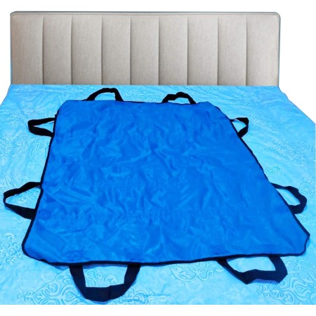 Almohadilla de cama de posicionamiento con asas, 48 x 40 pulgadas, protector de ropa de cama para colchón de incontinencia,