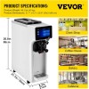 VEVOR Máquina comercial de helados, rendimiento de 10-20L/H, máquina de servir suave para encimera de 1000 W con tolva de 4.5 L