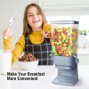 Mivvosakuki Dispensador doble de cereales para encimera, grandes recipientes de cereales, dispensador de almacenamiento para