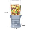 Mivvosakuki Dispensador doble de cereales para encimera, grandes recipientes de cereales, dispensador de almacenamiento para