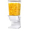 Mivvosakuki Dispensador doble de cereales para encimera, grandes recipientes de cereales, dispensador de almacenamiento para