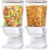 Mivvosakuki Dispensador doble de cereales para encimera, grandes recipientes de cereales, dispensador de almacenamiento para