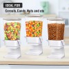 Mivvosakuki Dispensador doble de cereales para encimera, grandes recipientes de cereales, dispensador de almacenamiento para