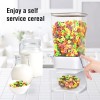 Mivvosakuki Dispensador doble de cereales para encimera, grandes recipientes de cereales, dispensador de almacenamiento para