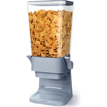 Mivvosakuki Dispensador doble de cereales para encimera, grandes recipientes de cereales, dispensador de almacenamiento para