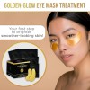 Mascarilla para los ojos de oro de 24 quilates - Tratamientos para ojos hinchados y ojeras, para lucir un aspecto menos cansado