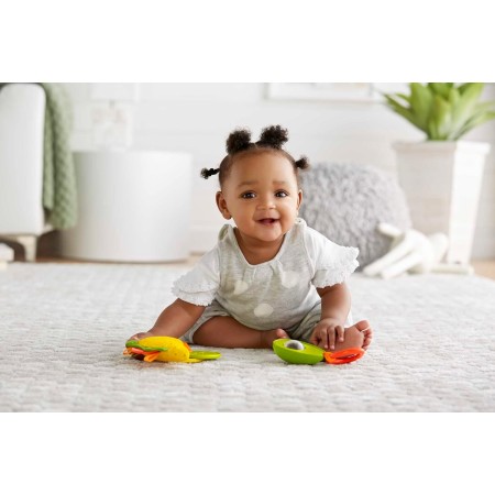 Fisher-Price Juguetes para recién nacidos Rattle 'n Rock Maracas, juego de 2 instrumentos musicales suaves para bebés de más de