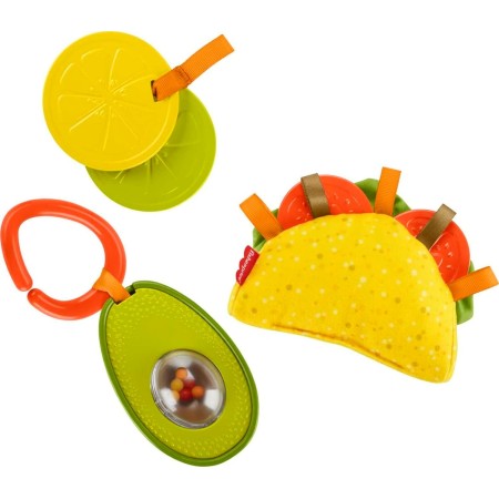 Fisher-Price Juguetes para recién nacidos Rattle 'n Rock Maracas, juego de 2 instrumentos musicales suaves para bebés de más de