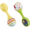 Fisher-Price Juguetes para recién nacidos Rattle 'n Rock Maracas, juego de 2 instrumentos musicales suaves para bebés de más de